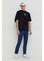 Karl Lagerfeld Jeans felpa uomo colore nero con cappuccio