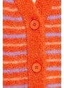 American Vintage cardigan in lana colore arancione