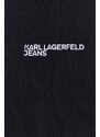 Karl Lagerfeld Jeans felpa uomo colore nero con cappuccio con applicazione