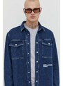 Karl Lagerfeld Jeans camicia di jeans uomo colore blu navy
