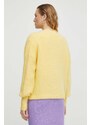 American Vintage kardigan con aggiunta di lana colore giallo