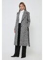 Karl Lagerfeld cappotto in lana colore nero