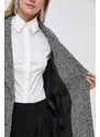 Karl Lagerfeld cappotto in lana colore nero