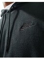 Nike Club - Felpa nera in pile con cappuccio-Nero