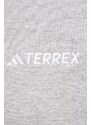 adidas TERREX felpa da sport colore grigio con cappuccio IB6564