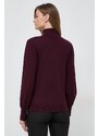 Morgan maglione in misto lana donna colore granata