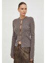 Lovechild cardigan in lana colore grigio