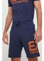 EA7 Emporio Armani pantaloncini in cotone colore blu navy