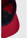 Tommy Hilfiger berretto da baseball colore rosso con applicazione