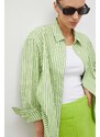 Samsoe Samsoe camicia in cotone donna colore verde