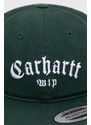 Carhartt WIP berretto da baseball Onyx Cap colore verde con applicazione I032899.22VXX