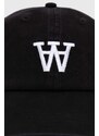 Wood Wood berretto da baseball in cotone Eli Embroidery colore nero con applicazione 10000805.7083