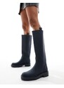 Pull&Bear - Stivali da pioggia neri con finitura opaca-Nero