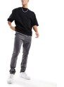 Calvin Klein - Chino elasticizzati slim in raso grigio