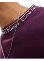 Calvin Klein - Felpa comoda viola con logo