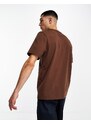 Coney Island Picnic - T-shirt marrone con stampa sul petto in coordinato-Brown