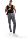 Jack & Jones Premium - Pantaloni da abito slim in jersey grigi-Grigio