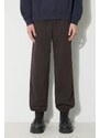 Wood Wood pantaloni da jogging in cotone Cal Joggers colore marrone 10275000.2424