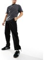 Selected Homme - Pantaloni stile cargo neri vestibilità ampia-Nero