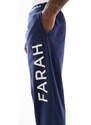 Farah - Fassom - Pantaloni da casa in jersey blu navy