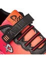 Sneakers da bambino arancioni e rosse con velcro e lacci P Go
