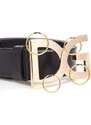 Cintura in Pelle con Fibbia Gold Dolce & Gabbana 105 Nero e Oro 2000000012568 8059226635406