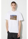 Carhartt WIP t-shirt in cotone S/S Earth Magic T-Shirt uomo colore bianco I032879.02XX