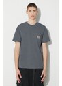 Carhartt WIP t-shirt in cotone S/S Pocket T-Shirt uomo colore grigio I030434.1CKXX