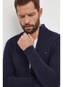 Tommy Hilfiger cardigan in cotone colore blu navy
