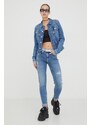 Tommy Jeans giacca di jeans donna colore blu