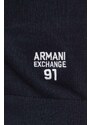 Armani Exchange maglione in cotone colore blu navy
