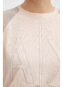 Armani Exchange maglione in lana donna colore beige