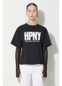 Heron Preston t-shirt in cotone Reg Hpny Ss Tee donna colore nero HWAA032C99JER0041001