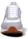 RALPH LAUREN Sneaker uomo bianca/grigia chiara in pelle SNEAKERS