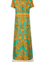 La DoubleJ Dresses gend - Swing Dress (With Feathers) Va-Va Turquoise M 97% Silk 3% Ostrich Feathers