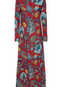 La DoubleJ Dresses gend - Long Sleeve Swing Dress Sicomore Red M 96% Viscosa 4% Elastane