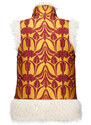 La DoubleJ Outerwear gend - Sleeveless Folk Jacket Papyrus Gold L 91%Polyester 6%Silk 3%Nylon