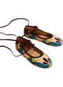 La DoubleJ Shoes gend - Winter Ballerina Flats Dendera Light Blue 36 100% Cotton