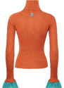 La DoubleJ Knitwear gend - High Kick Top Orange L 68%Cashmere 30%Silk 2%Ostrich Feathers