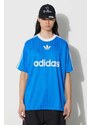 adidas Originals t-shirt Adicolor Poly Tee uomo colore blu IM9456