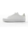 Pull&Bear - Sneakers basic stringate bianche-Bianco