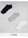 Champion - Confezione da 3 paia di calzini sportivi neri, bianchi e grigi-Multicolore