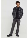 Karl Lagerfeld Jeans giacca di jeans uomo colore grigio