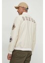 Guess giacca bomber uomo colore beige