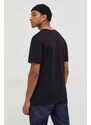 Iceberg t-shirt in cotone uomo colore nero con applicazione