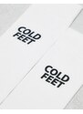 ASOS DESIGN - Calzini bianchi con stampa Cold Feet-Bianco