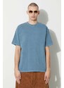 Carhartt WIP t-shirt in cotone S/S Taos T-Shirt uomo colore blu I032847.1Y1GD