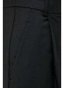 Ivy Oak pantaloni in misto lana colore nero