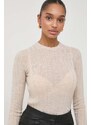 Ivy Oak maglione in lana donna colore beige