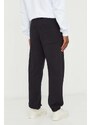 MSGM pantaloni da jogging in cotone colore nero